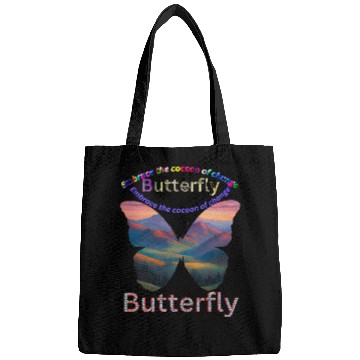 Discover "Vibrant Butterfly 'Embrace Change' Bags