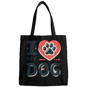 Discover I love my dog Bags