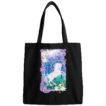 Discover Unicorn fantasy lilac moon Bags