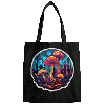 Discover Psychedelic Mushroom Forest Bags