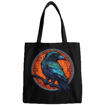 Discover Mystic Raven Mandala – Gothic Bird Art Bags
