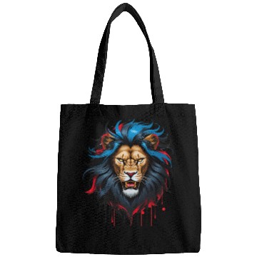 Discover Fierce Fantasy Lion – Stylized Majesty in Motion Bags