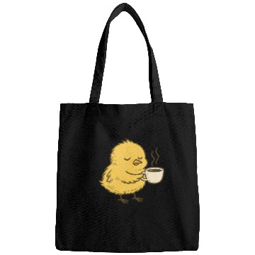 Discover Cute Chick with Coffee Bags