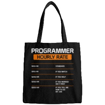 Discover Programmer Hourly Rate Funny Computer Science Bags