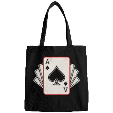 Discover Ace of Spades Playing Cards Hand Bags