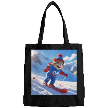 Discover Hamster climbing the mountains cute Bags