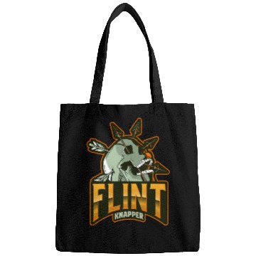 Discover Flint Knapper Skull and Arrows Bags