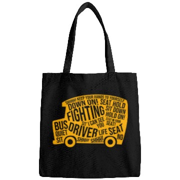 Discover School Bus Driver Funny Yellow Bus Bags