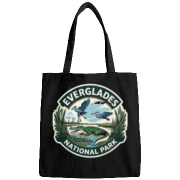 Discover Everglades National Park Florida USA Logo Bags