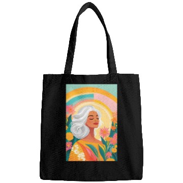 Discover Pastel Abstract Illustration Design of a Woman Bags