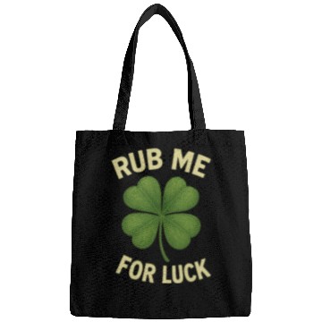 Discover Rub Me for Luck Four-Leaf Clover Bags