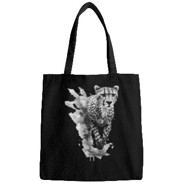 Discover Cheetah: Black and White Art Design Bags