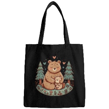 Discover Mama Bear Love – Cute Forest Hug Art Bags