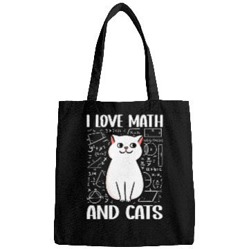 Discover I love math and cats For mathematician math geek Bags