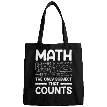 Discover Math the only subject that counts math teacher Bags