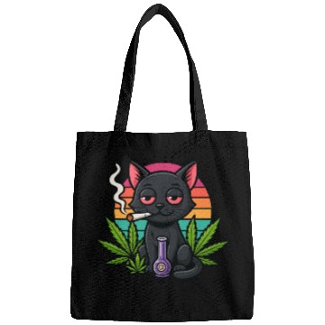 Discover Cute Cat Smoking Weed Bags