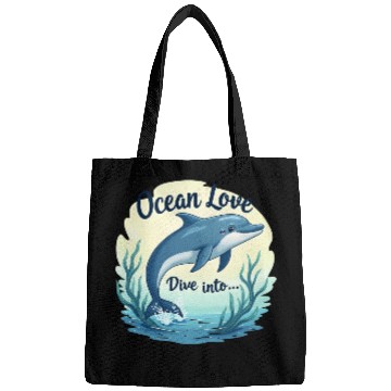 Discover Playful dolphins Bags