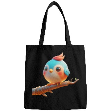 Discover Cute Little Bird Perched on a Branch Bags