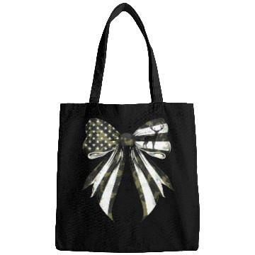 Discover Coquette Bow Deer Hunting Camouflage US Flag Pride Bags