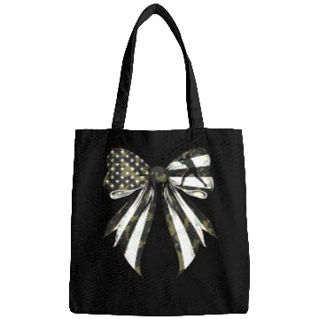 Discover Coquette Bow Baseball Player Camouflage US Flag Bags