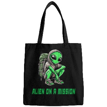 Discover Alien On Mission Bags