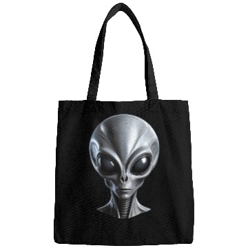 Discover Real Grey Alien with a big head Bags