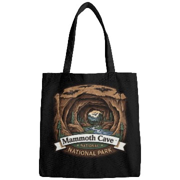Discover Mammoth Cave National Park Kentucky USA Logo Bags