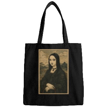 Discover Gothic Geisha Mona Lisa Ukiyo-e Portrait with Bags