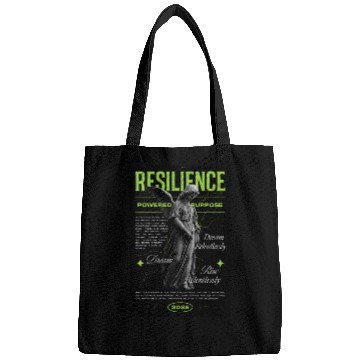 Discover Resilience Angel – Neon Motivational Art Bags