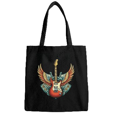 Discover Vintage Retro 80s Rock Roll Music Guitar Wing Bags