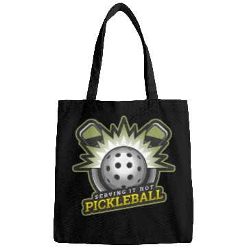 Discover Serving It Hot, Pickleball Addicts Fanatics Fans Bags