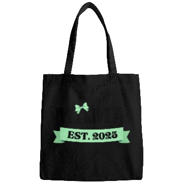 Discover Mama Est. 2025 - Light Green Bow Maternity Design Bags