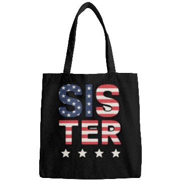 Discover Sister American Flag Stars and Stripes Design Bags