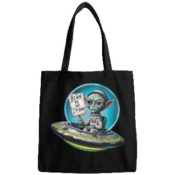 Discover UFO Mars beam me up Allien Bags
