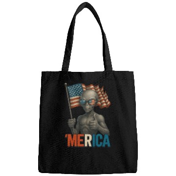 Discover Thumbs Up Merica Alien 4th of July Funny Bags