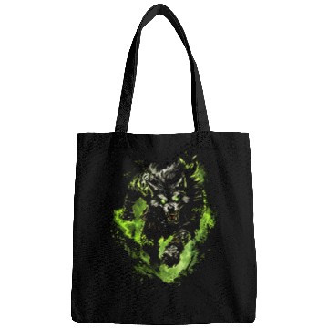 Discover Magic Werewolf With Mystical Green Aura Bags