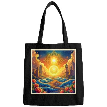 Discover Fantasy Spiritual City Bags