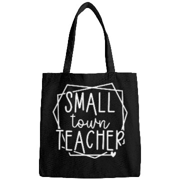 Discover Small Town Teacher Heart Graphic for Educators Bags