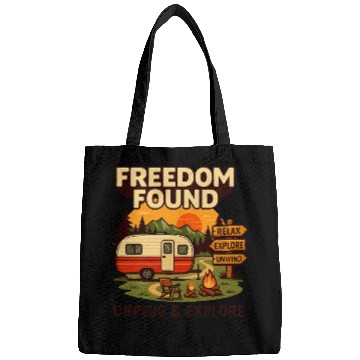 Discover Freedom Found Vintage Camper Adventure Bags
