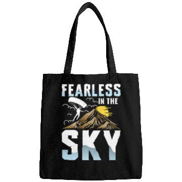 Discover Fearless in the Sky Paragliding Enthusiast Design Bags