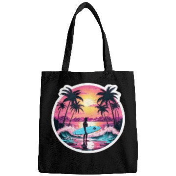 Discover 80s Synthwave Surfer | Retro Sunset Bags.