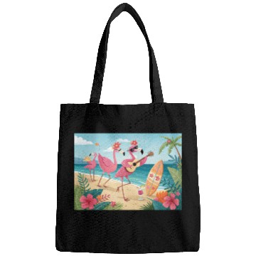 Discover Happy flamingo friends Bags