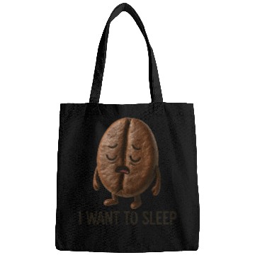 Discover Sleepy Coffee Bean Funny Design Bags