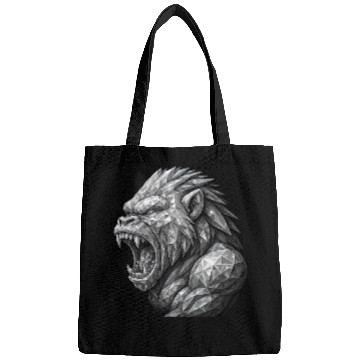 Discover Fierce Geometric angry monkey Bags