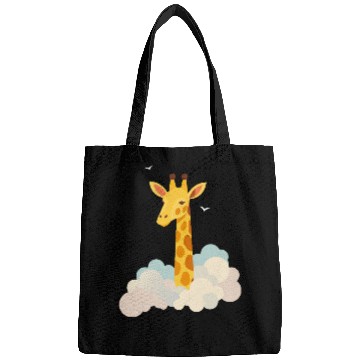 Discover Gentle Giraffe Above the Clouds – Dreamy Motif Bags