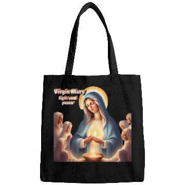 Discover Virgin Mary, light and peace Bags