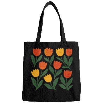 Discover Bright Tulip Garden Pattern Bags