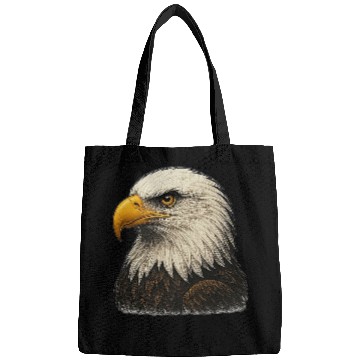 Discover Majestic Bald Eagle Head Illustration Bags