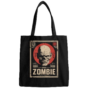 Discover Zombie - Woodblock Print Bags