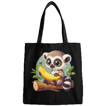 Discover Raccoon with a banana Bags